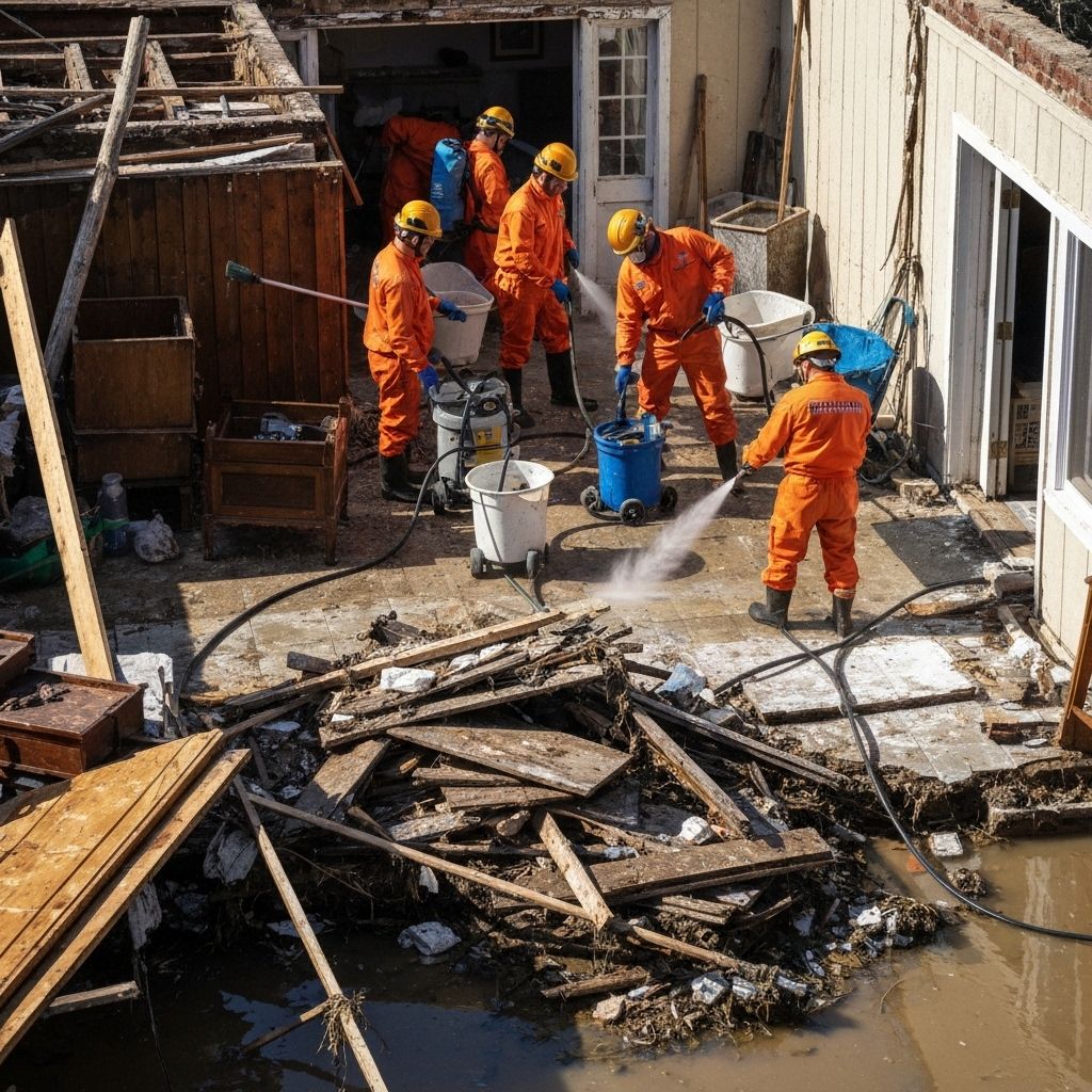 Flood cleanup and sanitization